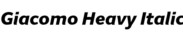 Giacomo Heavy Italic font preview