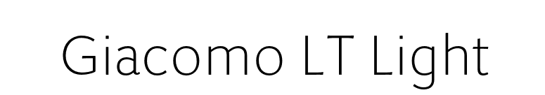Giacomo LT Light font preview