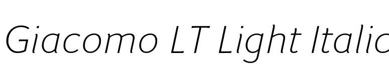 Giacomo LT Light Italic font preview
