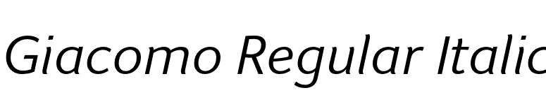 Giacomo Regular Italic font preview