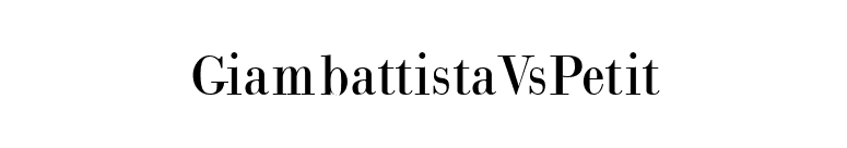 GiambattistaVsPetit font preview