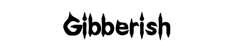 Gibberish font preview