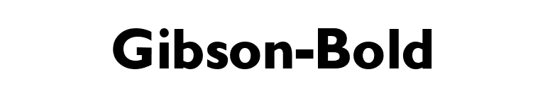 Gibson-Bold font preview