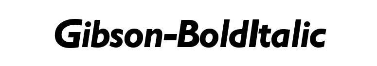 Gibson-BoldItalic font preview