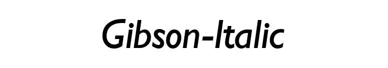 Gibson-Italic font preview