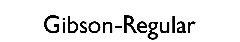 Gibson-Regular font preview