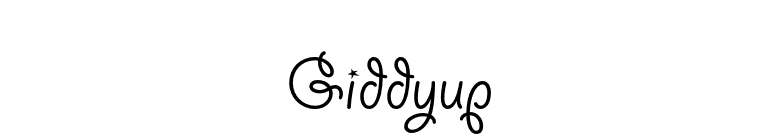 Giddyup font preview
