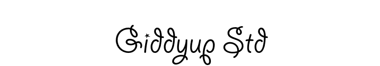 Giddyup Std font preview