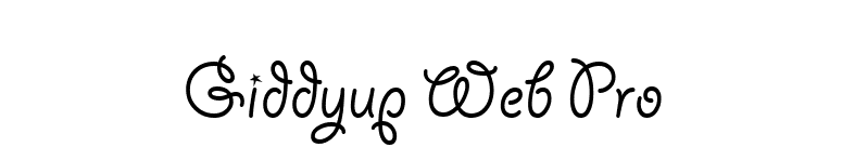 Giddyup Web Pro font preview