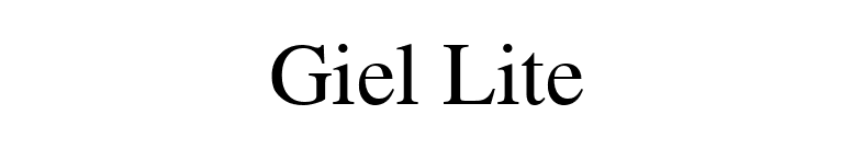 Giel Lite font preview
