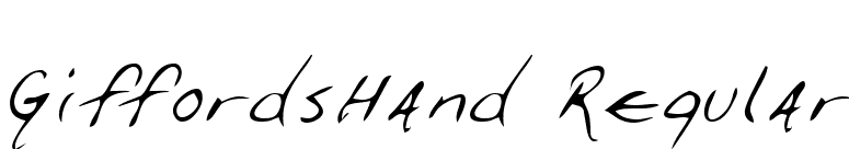 GiffordsHand Regular font preview