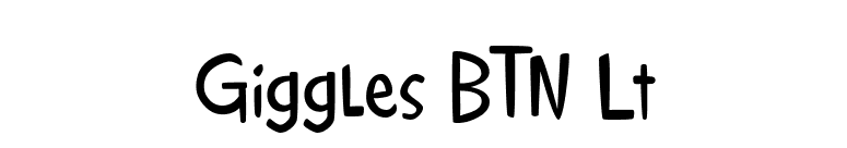 Giggles BTN Lt font preview