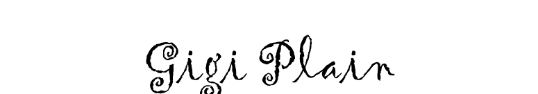 Gigi Plain font preview