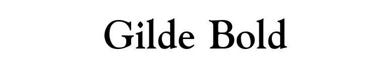 Gilde Bold font preview