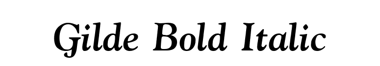 Gilde Bold Italic font preview