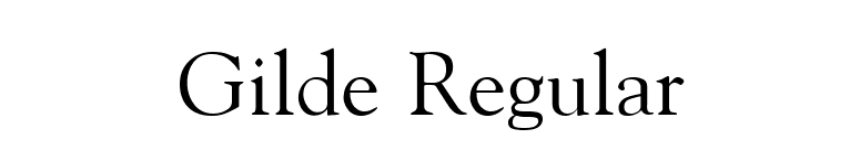 Gilde Regular font preview