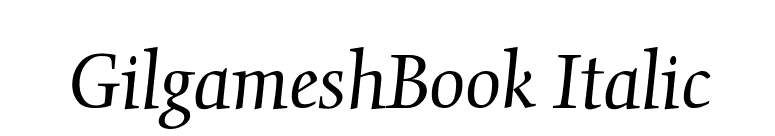 GilgameshBook Italic font preview