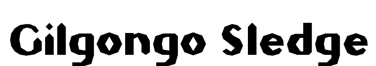 Gilgongo Sledge font preview