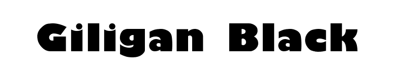 Giligan Black font preview