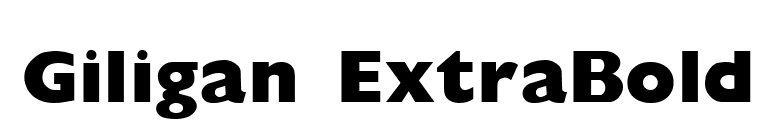 Giligan ExtraBold font preview