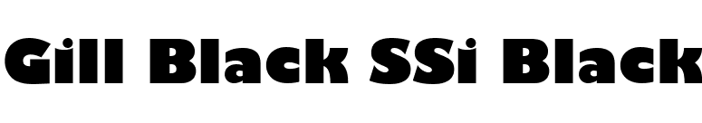 Gill Black SSi Black font preview