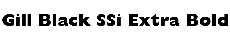 Gill Black SSi Extra Bold font preview