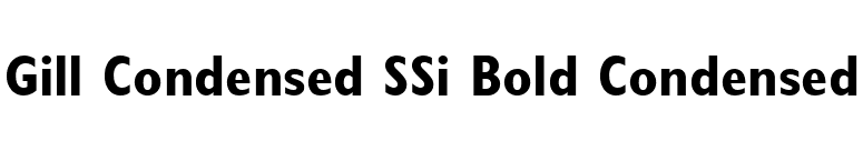 Gill Condensed SSi Bold Condensed font preview