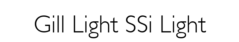 Gill Light SSi Light font preview