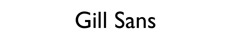 Gill Sans font preview