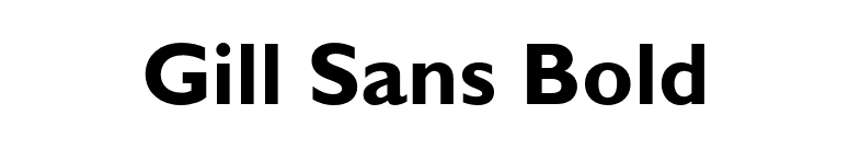 Gill Sans Bold font preview