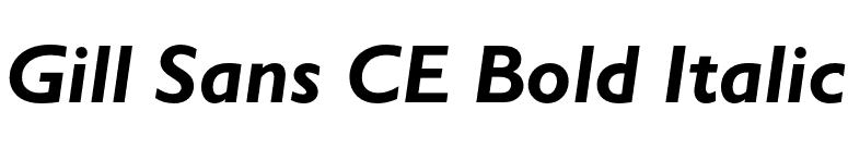 Gill Sans CE Bold Italic font preview