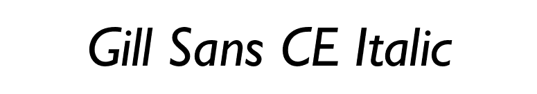 Gill Sans CE Italic font preview