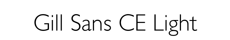 Gill Sans CE Light font preview