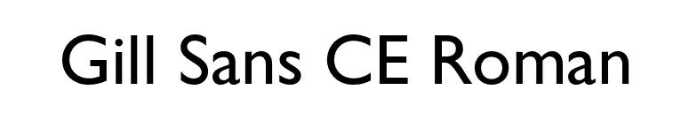 Gill Sans CE Roman font preview