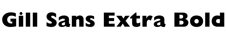 Gill Sans Extra Bold font preview
