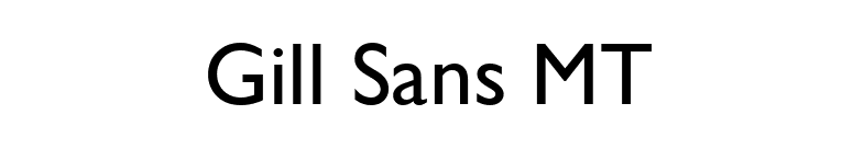 Gill Sans MT font preview