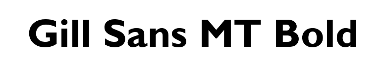 Gill Sans MT Bold font preview