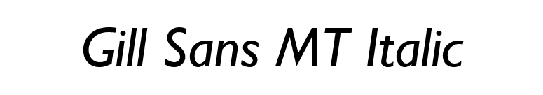 Gill Sans MT Italic font preview