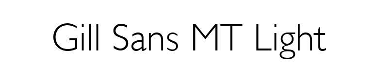 Gill Sans MT Light font preview