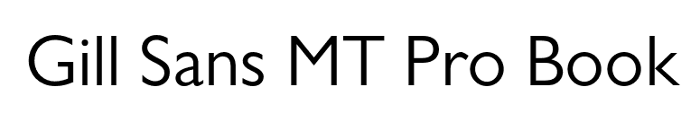 Gill Sans MT Pro Book font preview