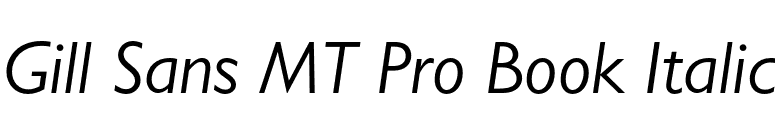 Gill Sans MT Pro Book Italic font preview