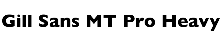 Gill Sans MT Pro Heavy font preview