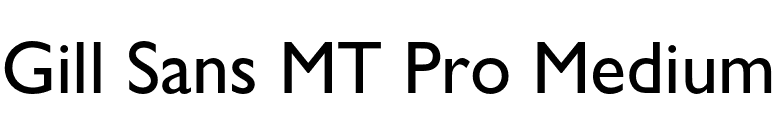 Gill Sans MT Pro Medium font preview