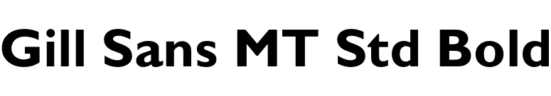 Gill Sans MT Std Bold font preview