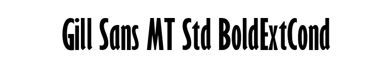 Gill Sans MT Std BoldExtCond font preview