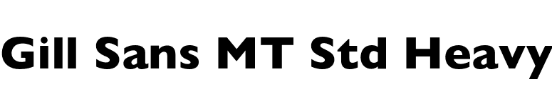 Gill Sans MT Std Heavy font preview