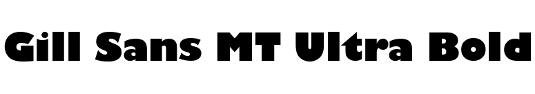 Gill Sans MT Ultra Bold font preview