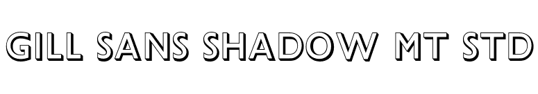 Gill Sans Shadow MT Std font preview