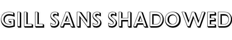 Gill Sans Shadowed font preview