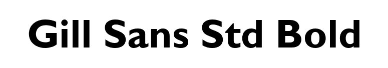 Gill Sans Std Bold font preview